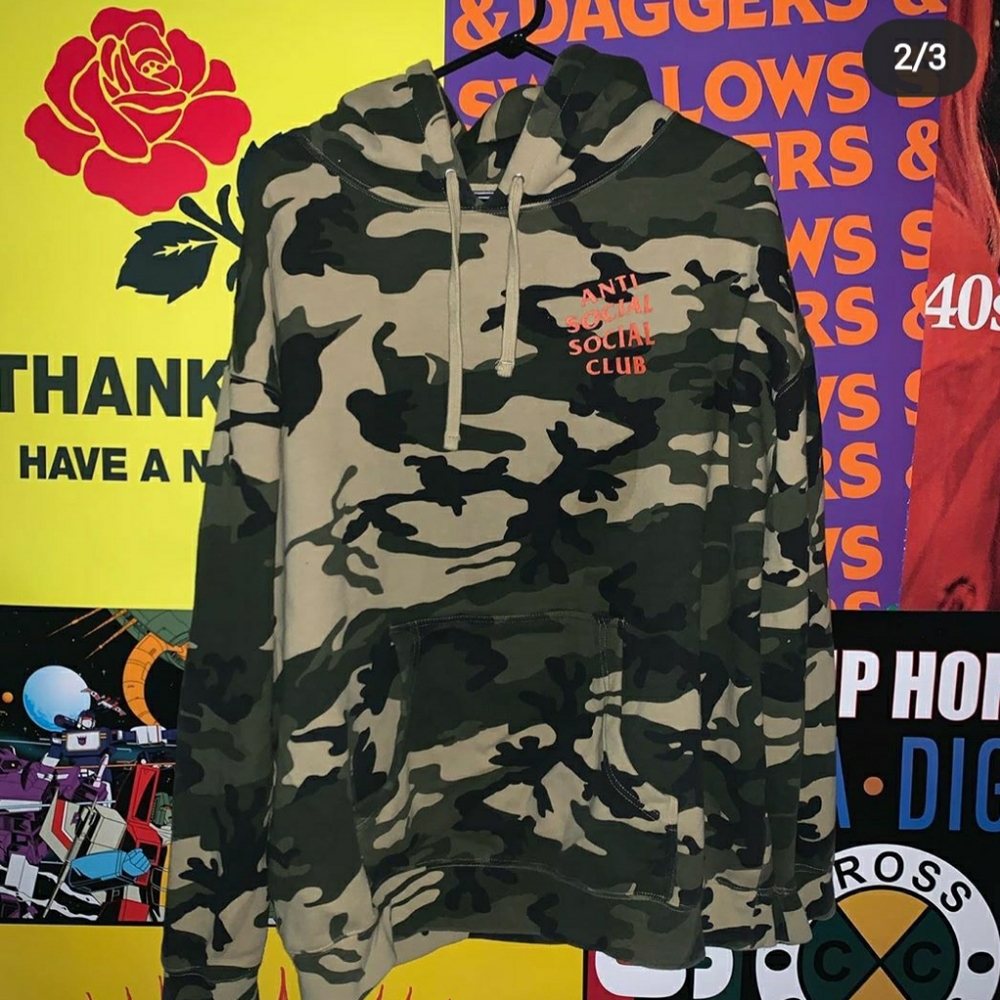 Anti social club pullover hoodie